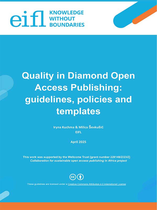 Quality in Diamond Open Access Publishing: guidelines, policies and templates